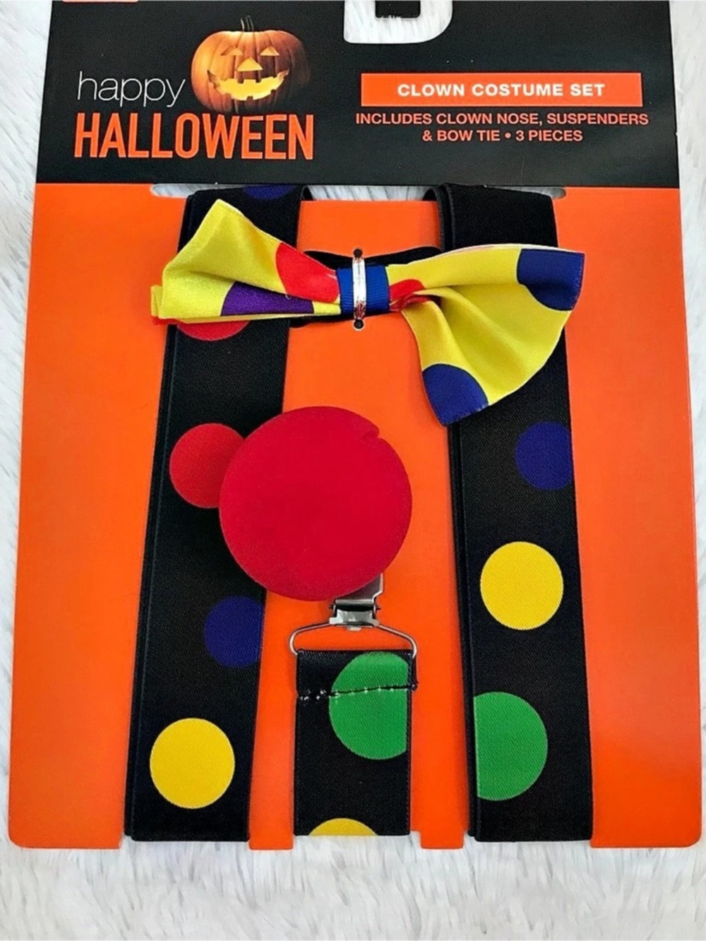 Happy Halloween Clown Costume Set Polka Dot